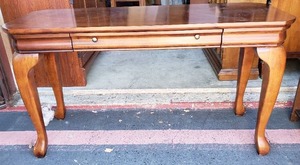 lot 20 image: Wooden Entry Table with Drawer