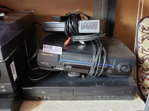 lot 56 image: Sanyo, Samsung DVD Players and Panasonic VHS Player