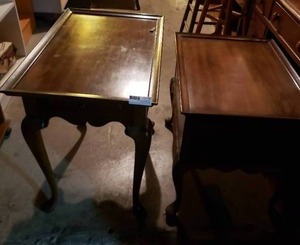 lot 96 image: Wooden End Tables, 2 Total