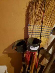 lot 89 image: Garden Tools, Torch Holders, Fishing Rod and more