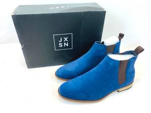 lot 8 image: Jaxson JXSN B-1852 Mens Blue Suede Dress Shoes  Boots - Size 9 (NEW)