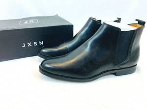 lot 10 image: Jaxson JXSN B-1851 Mens Black Slip On Dress Shoes  Boots Size 12 (NEW)