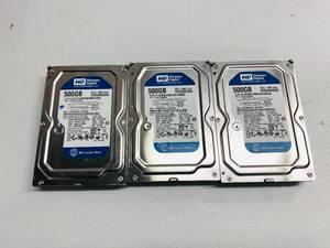 lot 192 image: Western Digital 500GB Computer Hard Drives - 3 Units