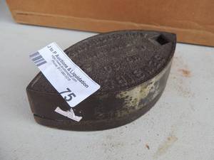 lot 75 image: Cast iron no handle pat.  #80 May5,1908