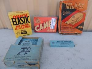 lot 466 image: lot of 4 iron starch pressing mitts roto type generator