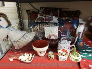 lot 62 image: Christmas Pillows and Holiday Items