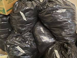 lot 80 image: 8 Bags of Mens and Womens Clothes ( Mens Mostly XXL, 42-44, and Ladies Mostly Size L)
