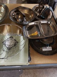 lot 97 image: Silverplated Bowls and Plates