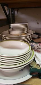 lot 19 image: Matching Stoneware Set and Grape Designed Table Runner
