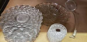 lot 32 image: Crystal Coasters and Plates as Shown