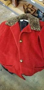 lot 136 image: Bag of Mens and Womens Clothes including Red Coat
