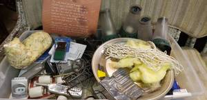 lot 128 image: Odds and Ends, Ceiling Light, Phones and Chargers