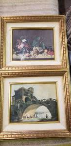 lot 134 image: Paintings including S. Roesen Still Life Print