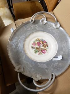 lot 131 image: Wrought Farberware with Victorian Plate
