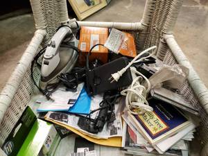 lot 149 image: Black and Decker Iron, Otter Box, Hair Dryer DVD-RWs