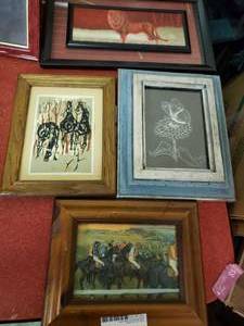 lot 142 image: Edgar Degas Print, Lawanda Flower, and Lion Print