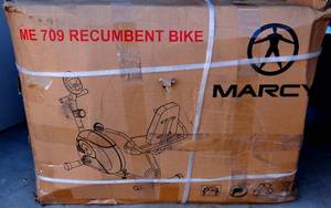 lot 2 image: Marcy Recumbent Exercise Bike with Resistance ME-709 NIB - RETAIL $199.95