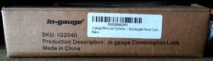 lot 38 image: IN GUAGE COMBINATION BIKE LOCK - NEW