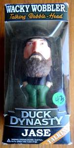 lot 43 image: Funko Duck Dynasty Wacky Wobbler Jase Robertson Talking Bobble Head - NIB RETAIL $19.95