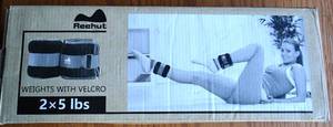 lot 63 image: REEHUT Ankle Weights Set (1 Pair) 2 X 5 LBS - NEW - RETAIL $30.95