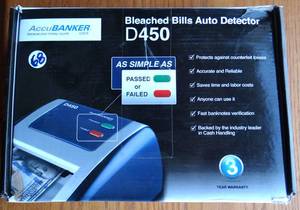 lot 68 image: PLEASE SEE UPDATE IN NOTES AccuBANKER D450 Counterfeit Money Checker Machine, Magnetic, Infrared, Watermark - NEW - $98.00