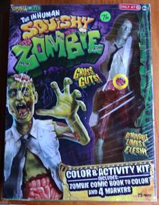 lot 76 image: SMART LABS SQUISHY ZOMBIE COLOR & ACTIVITY KIT W ZOMBIE COMIC BOOK & 4 MARKERS - NEW - RETAIL $28.95