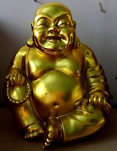 lot 86 image: LARGE GOLDEN BIG BUDDAH