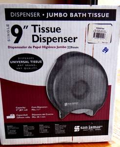 lot 89 image: San Jamar� Single-Roll Jumbo Bath Tissue Dispenser, 10 14 x 5 5 759376121108 - NEW - EBAY $35.69