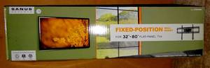 lot 150 image: Sanus Super Low Profile Fixed Position TV Wall Mount Bracket for 32 - 80 TVs - NIB - RETAIL $71.98