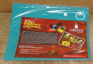 lot 161 image: UBESTO 4 PC FLEXI CHOPPING MATS - NIP