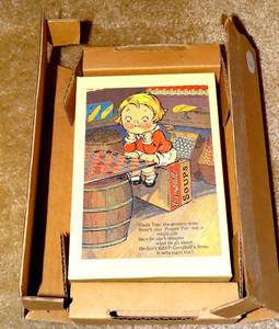 lot 164 image: Campbells Soup Kids 20 Greeting Note Cards Box Envelopes Blank Inside 2005 NEW  - EBAY $8-$10