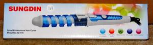 lot 167 image: SUNGDIN PROFESSIONAL SPIRAL HAIR CURLING IRON  PURPLE  MODEL XD-178 - NIB - EBAY $16.88