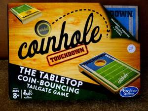 lot 201 image: HASBRO Coinhole Touchdown Tabletop Coin-Bouncing Tailgate Game - NEW IN PACKAGE - $15.00