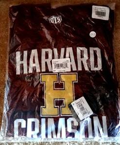 lot 203 image: UTS HARVARD CRIMSON T-SHIRT - SIZE L - RETAIL $24.95 NIP