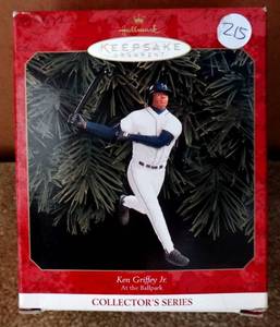 lot 215 image: VINTAGE 1999 Hallmark Ken Griffey Jr. Ornament #4 At the Ballpark Baseball Mariners MLB - $14.95