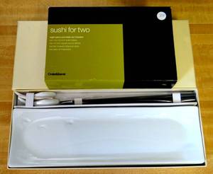 lot 251 image: CRATE & BARRELL - SUSHI FOR 2 EIGHT PIECE PORCELAIN SET - NIB - $39.99