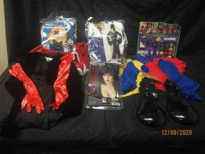 lot 153 image: 3 COSTUMES  CRUELLA, ELVIRA AND CLOWN