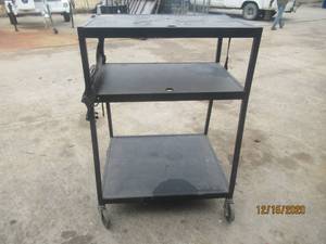 lot 312 image: 3 SHELF ROLLING CART ON WHEELS