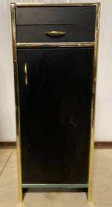 lot 152 image: Black with gold trim Lingerie Chest