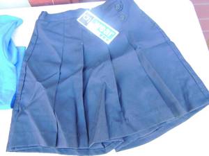 lot 66 image: Blue & red Christian shirts size medium   Navy blue wrap around skirt