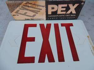 lot 83 image: Lot of 6 exit signs 12x10x1