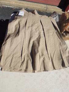 lot 111 image: NEW CFj lot of 4 girls pleated khaki skirts size 50