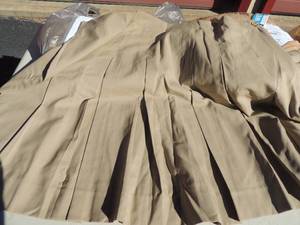 lot 113 image: NEW CFj lot of 2 girls pleated khaki skirts size 46