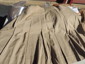 lot 112 image: NEW CFj lot of 4 girls pleated khaki skirts size 48
