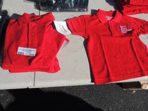 lot 118 image: NEW CFj lot of 6 red pique polos size 2T