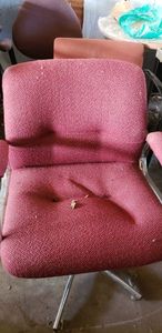 lot 13 image: Metal Frame Uphostered Office Chairs
