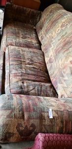lot 78 image: Aztec Upholstered Sofa 94x37x38