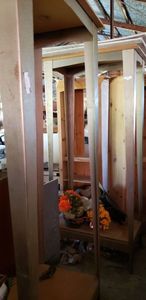 lot 92 image: Metal Frame Display unit No Shelves 36x30x83