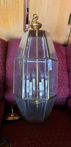 lot 151 image: Glass Panel Chandelier