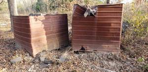 lot 163 image: Metal Bins with roofing material